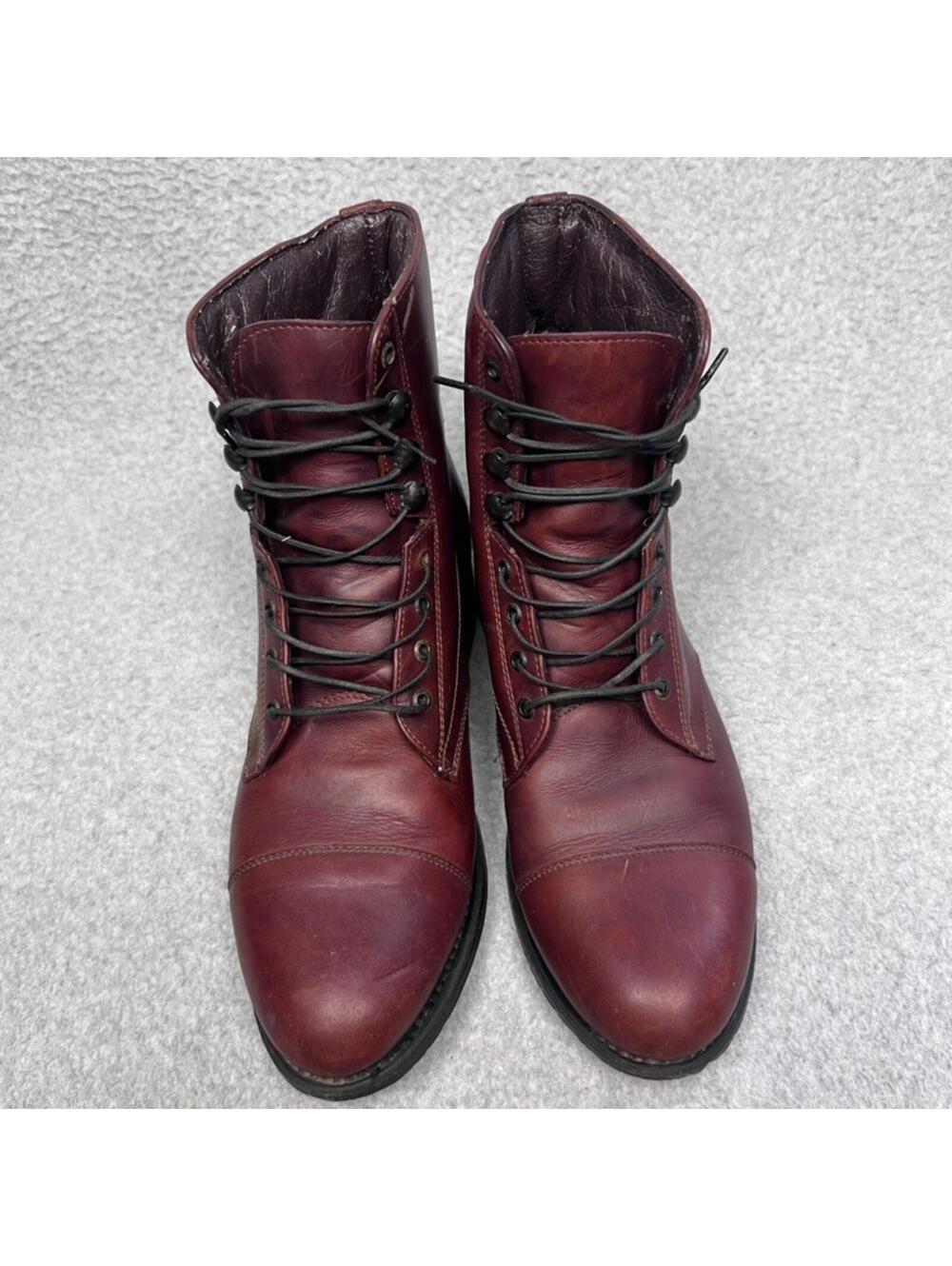Vtg On Course Leather Paddock Boots 7.5 Brown Equestrian Riding Cap Toe CapToe - Picture 3 of 9